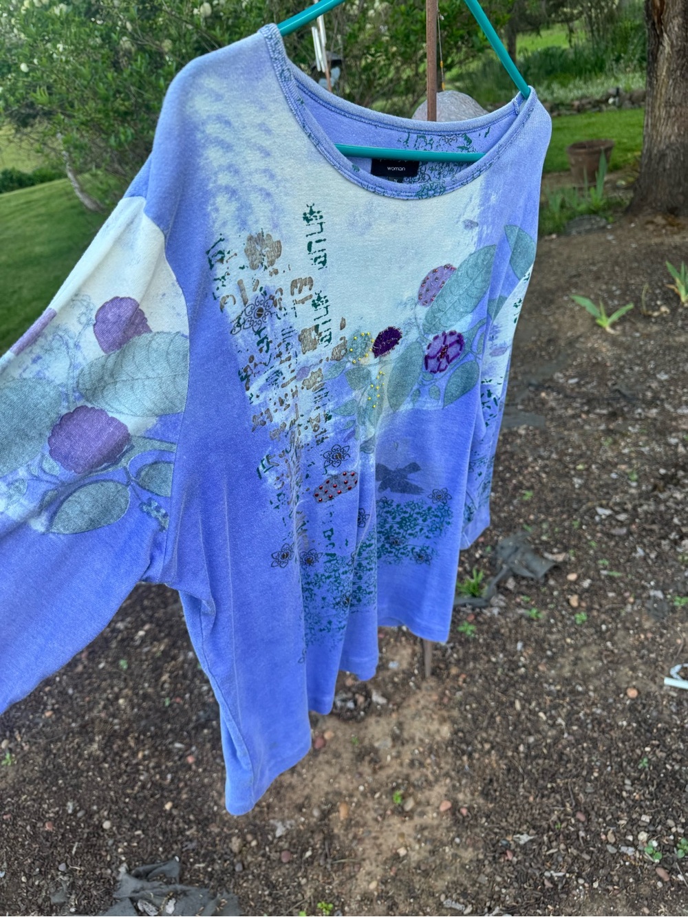 Spenser Jeremy Lavender Floral Scoop-Neck Long Sleeve Top - Picture 6 of 12